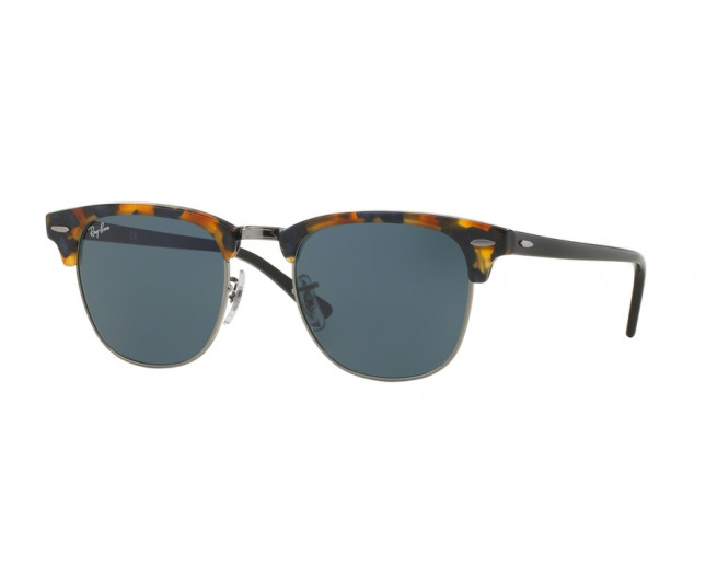 Ray-Ban Clubmaster Spotted Blue Havana Crystal Grey