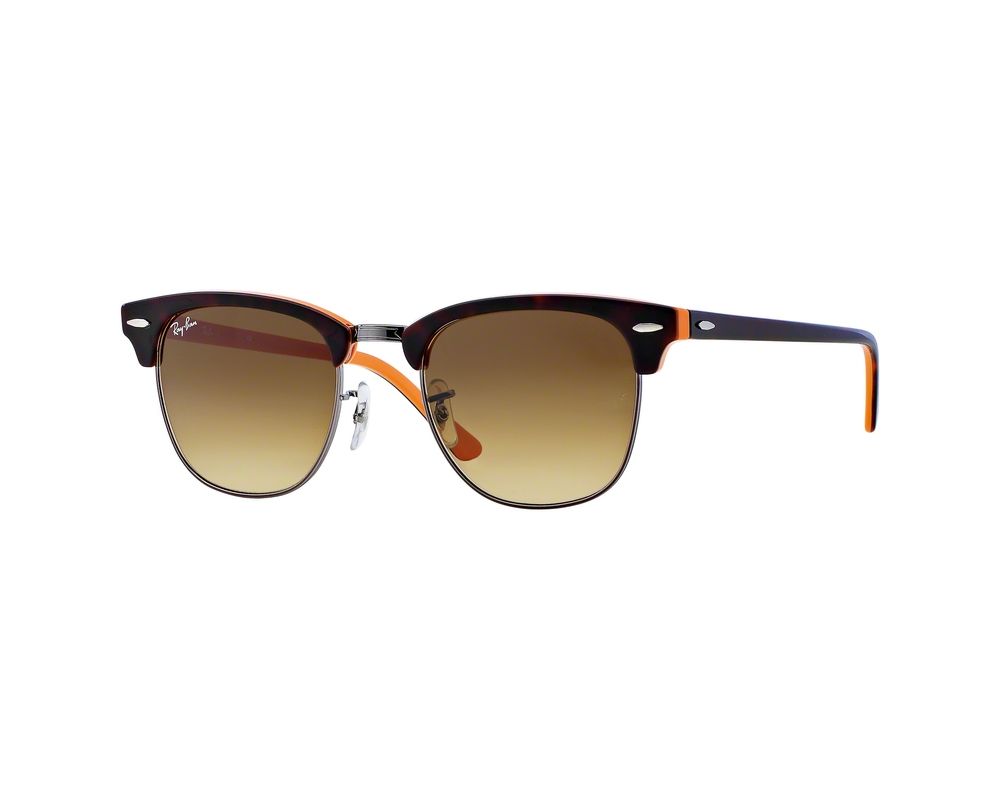Ray Ban Clubmaster Top Dark Havana On Orange Gunmetal Crystal Brown Gradient Dark Brown Rb3016 1126 85 Ice Sunglasses Iceoptic Ray Ban Clubmaster Top Dark Havana On Orange Gunmetal Crystal Brown Gradient Dark Brown Rb3016 1126 85 Ice Sunglasses Iceoptic