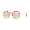 Ray-Ban RB3647N Gold Gold Gradient Brown Mirror Pink