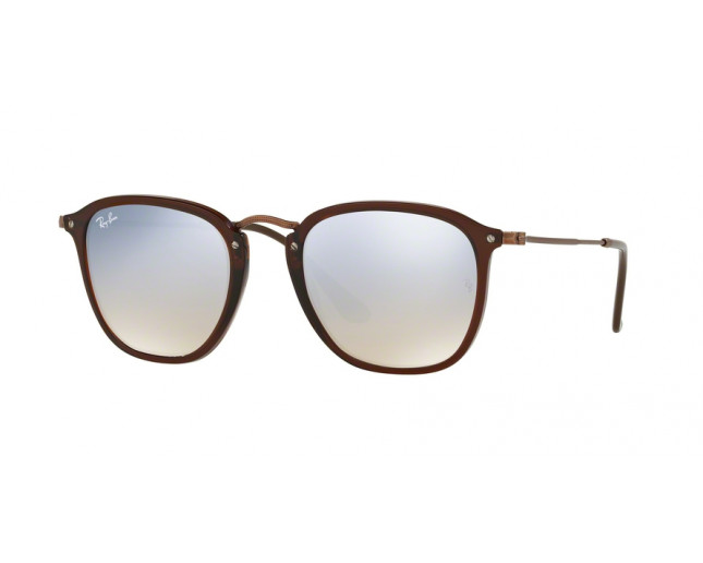 Ray Ban RB2448N Shiny Transparent Brown Grey Flash Gradient RB2448N 6256 9U ICE Sunglasses IceOptic