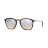 Ray-Ban RB2448N Shiny Transparent Brown Grey Flash Gradient