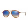 Ray-Ban RB4253 Shiny Brown Blue Flash Gradient