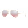 Ray-Ban Aviator Large Gold Crystal Brown Pink Silver mirror