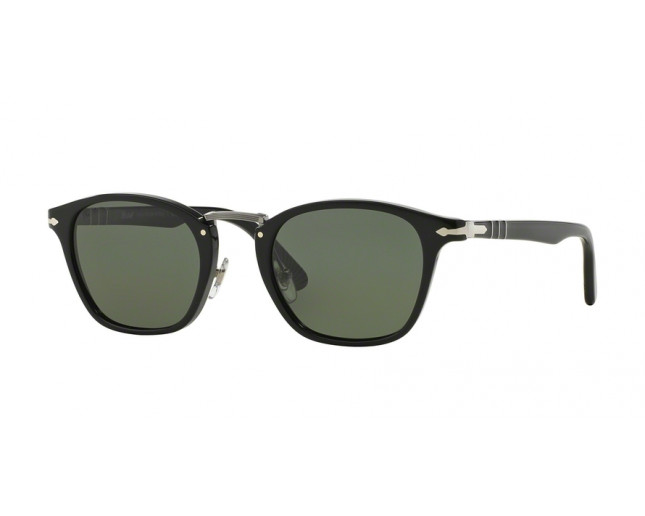 Persol Typeerwriter Edition Black Mineral Green Polarized