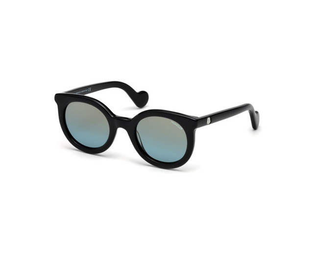 Moncler ML0015 Shinny Bllack Blue Mirror 