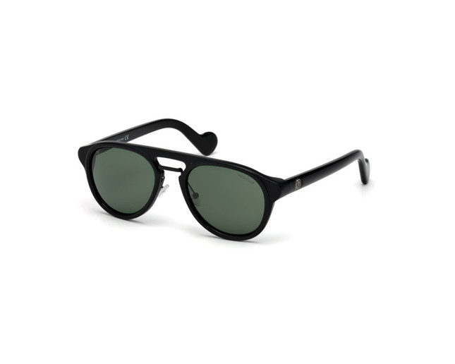 Moncler ML0020 Shinny Black Green Lenses