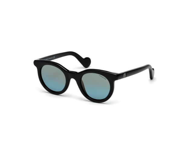 Moncler ML0013 Shinny Black Blue Mirror