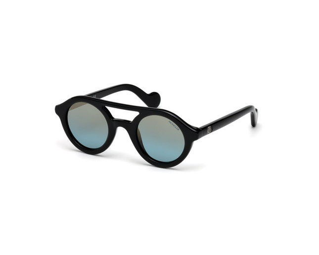 Moncler ML0013 Shinny Black Blue Mirror