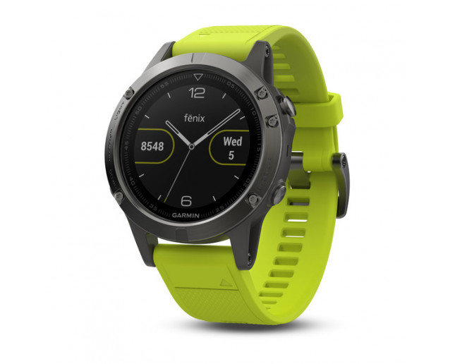 Garmin Fénix 5 HR Black Bracelet Jaune