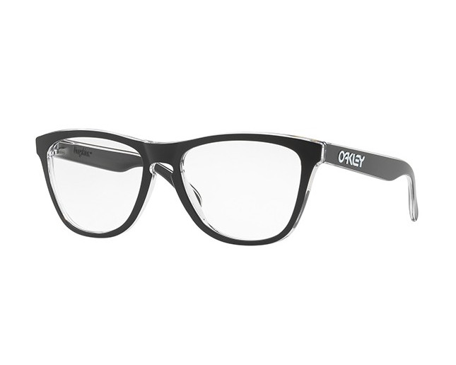 Matte Black Matte Clear Oakley Frogskins Lite - Plastic Sunglasses