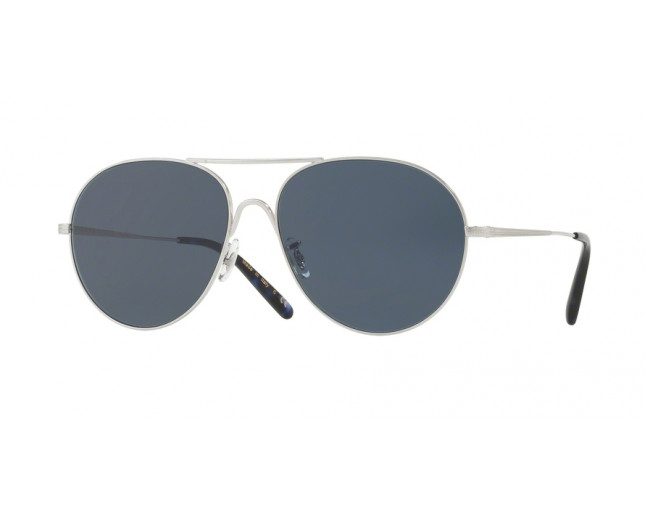 Oliver Peoples Rockmore Brushed Silver Blue OV1218S 5063 R5 ICE Sunglasses IceOptic