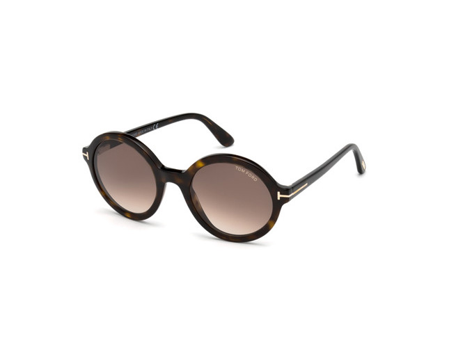 Tom Ford Nicolette 2.0 Shiny Tortoise Brown Smoke