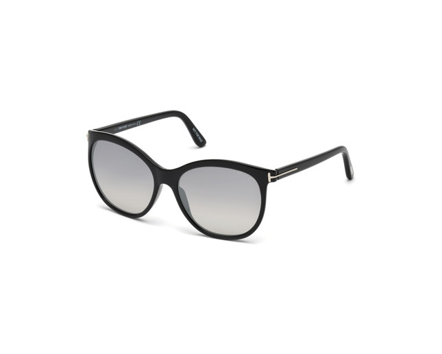 Tom Ford 0568 Shiny Black Grey Mirror