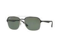 Ray Ban 3570 Silver top shiny black-Dark green polar