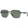 Ray Ban 3570 Silver top shiny black-Dark green polar