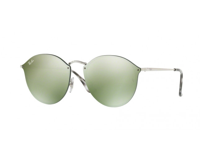 Ray Ban RB3574N Silver Dark Green Mirror Silver