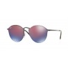 Ray Ban RB3574N Demiglos black-Dark violet mirror blue