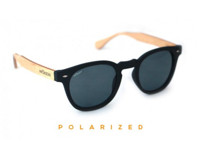 Moken Natura Woody Black Wood Grey Polarized