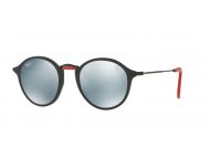 Ray-Ban RB2447NM Ferrari Edition Matte Black Mirror Silver