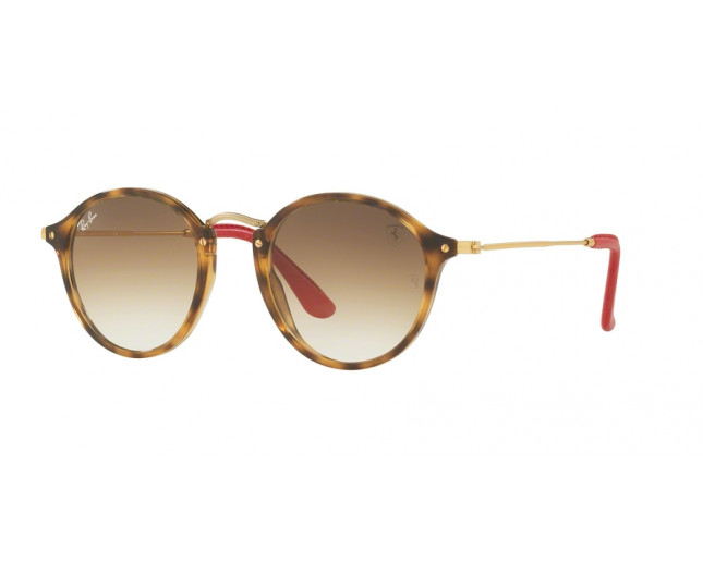 ray ban round fleck havana gold