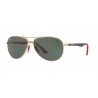 Ray-Ban Tech Carbon Fibre Ferrari Edition Gold Green Lenses