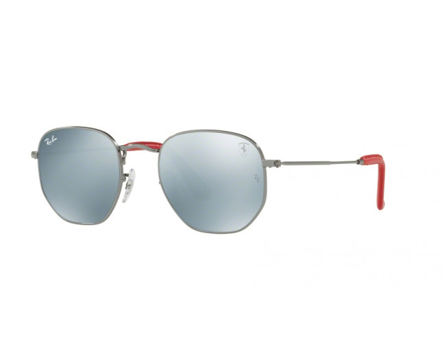 ray ban hexagonal silver mirror