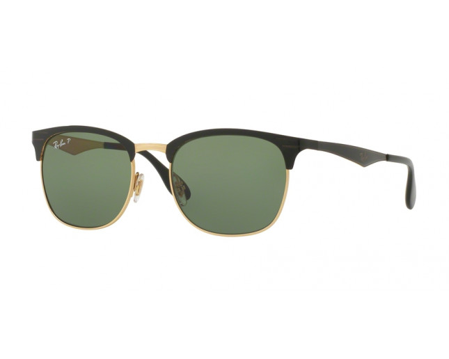 Ray-Ban RB3538 Top Shiny Black on Gold Black Polarised HD