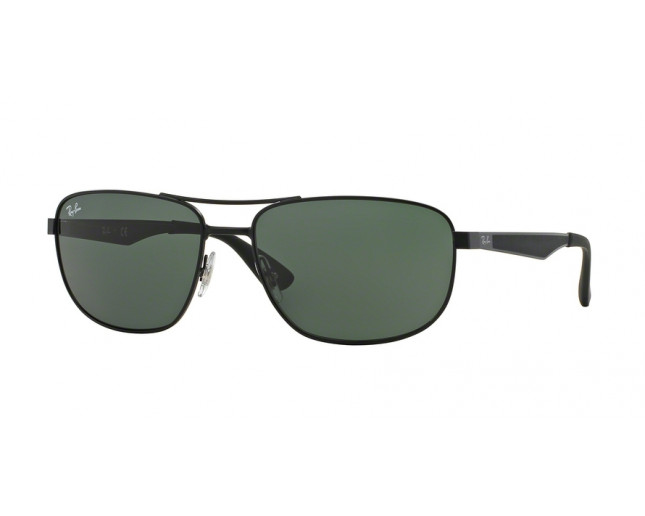 Ray-Ban RB3528 Matte Black Plastic Green 