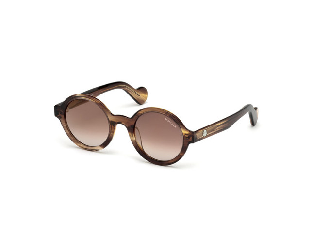 Moncler ML0041 Pink Tortoie Mirror Brown