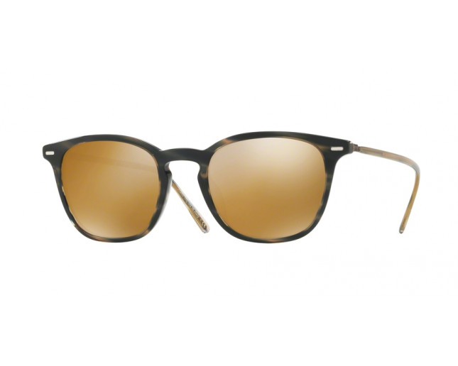 Oliver Peoples Heaton Blue Cocobolo Amber Goldtone