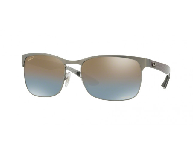 Ray Ban RB8319CH Chromance Gunmetal Top On Matte Gunmetal Grey Mirror Polar HD RB8319CH 9075J0 Sunglasses IceOptic