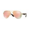 Ray-Ban RB3523 Matte Gold Plastic Light Brown Mirror Pink