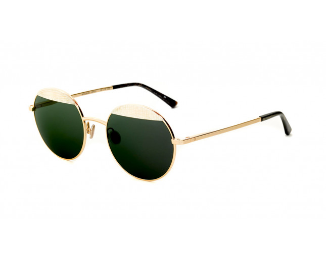 Etnia Barcelona Wolseley White & Gold Mineral  Polarized HD lenses