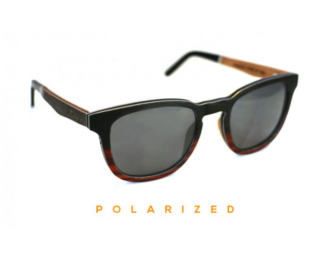 Moken Natura Silva Black Red Wood Grey Polarized