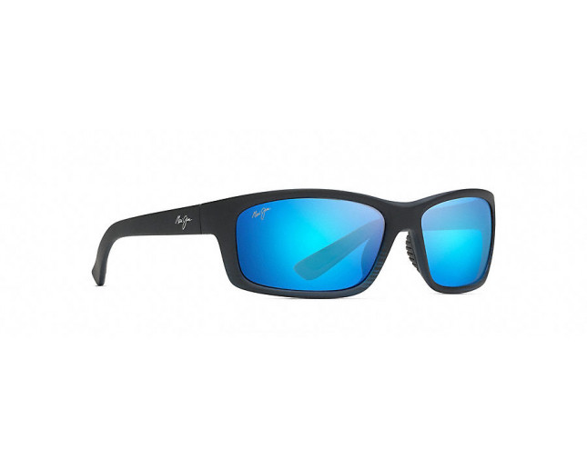 Maui Jim Kanaio Coast Bleu noir mat translucide avec strie-Bleu Hawaï