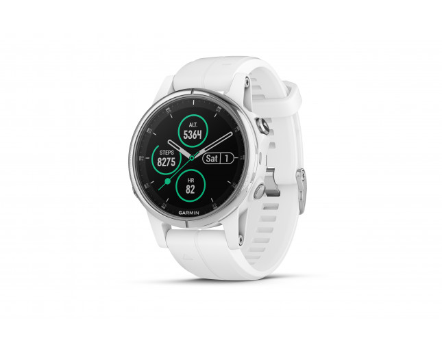 Moderat Deqenereret Nuværende Garmin Fénix 5S Plus HR Silver Sapphire blanche avec bracelet blanc -  010-01987-01 - Multisports Watches and Outdoor GPS - IceOp