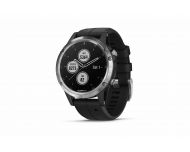 Garmin Fénix 5 Plus HR Silver noire avec bracelet noir