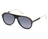 Tom Ford Nicholai-02 Shiny Black Grey Mirror