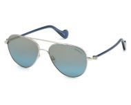 Moncler ML0056 Shiny Palladium Blue Mirror