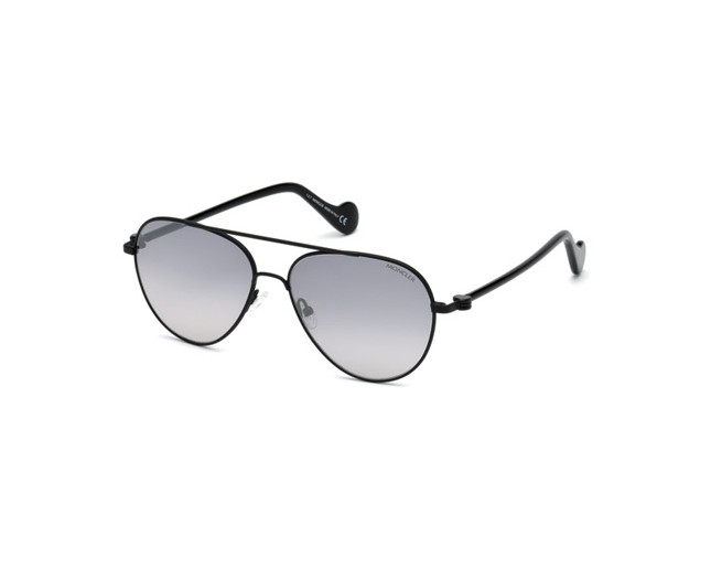 Moncler ML0056 Matte Black Grey Mirror