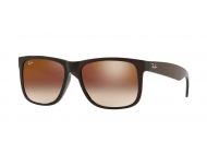 Ray-Ban Justin Rubber Black Brown Mirror Orange