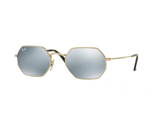 Ray-Ban Octagonal Classic RB3556N Gold Grey Flash - RB3556N 001/30 -  Sunglasses - IceOptic