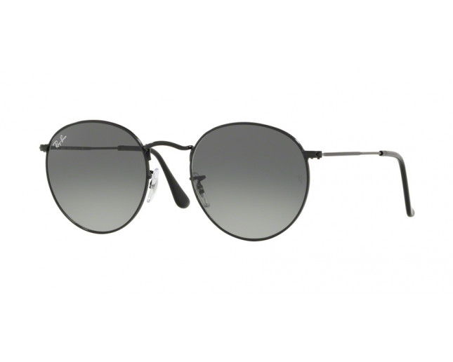 round metal ray ban black