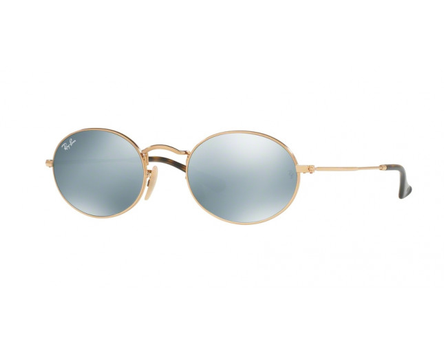 Ray-Ban Oval Metal Shiny Gold Crystal SilverFlash