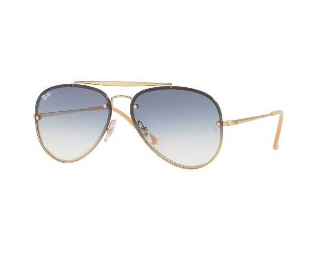 ray ban gold and blue