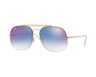 Ray-Ban RB3583N Gold Clear Gradient Blue Mirror Red