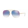 Ray-Ban RB3583N Gold Clear Gradient Blue Mirror Red