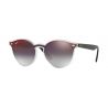 Ray-Ban RB4380N Matte Transparent Grey Gradient Mirror Red