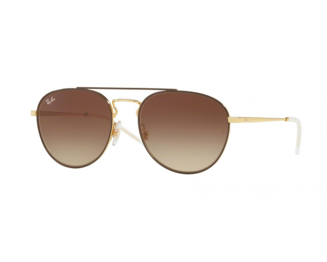 Ray-Ban RB3589 Gold Top On Brown Gradent Brown 
