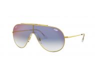 Ray-Ban RB3597 Gold Clear Gradient Blue Mirror Red